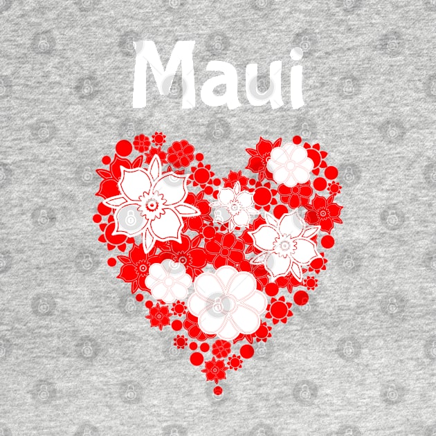 Maui Hawaii Flower Heart Tropical by jutulen